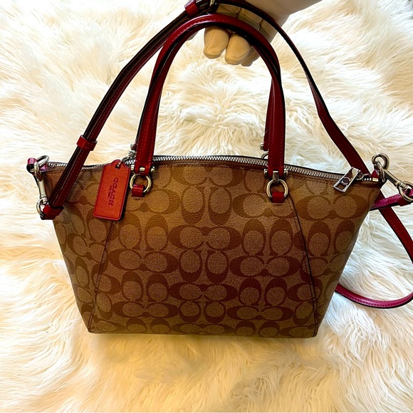 🌸Authentic Coach Prairie Satchel In Signature Canvas🌸 reposh💞 - Picture 2 of 11